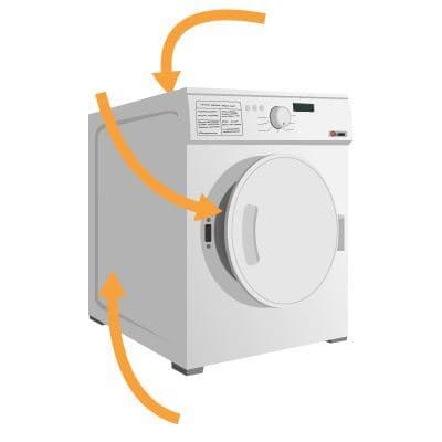Where to find the model number on a tumble dryer