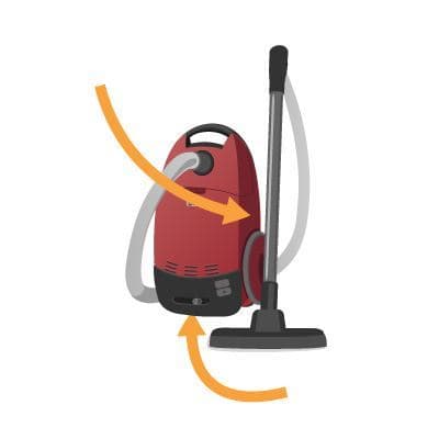 Where to find the model number on a vacuum cleaner